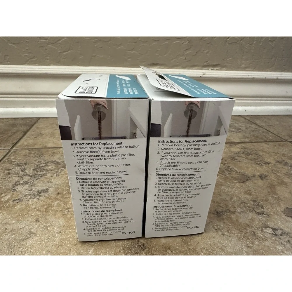 Black & Decker EVF100 Dust Buster Replacement Filter Qty 2